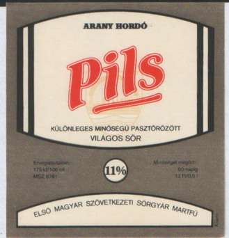 aranyhordó pils