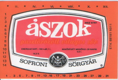 ászok pasztőrözött világos sör-1