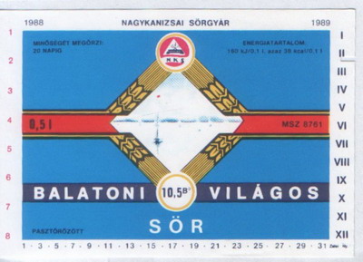 balatoni világos sör 20 nap