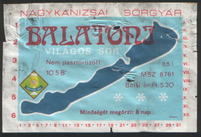 balatoni világos sör 5,20 ft