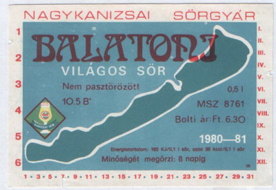 balatoni világos sör 6,30 ft