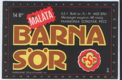 Barna sör 9,00 ft-1