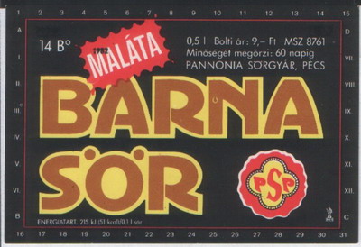 Barna sör 9,00 ft