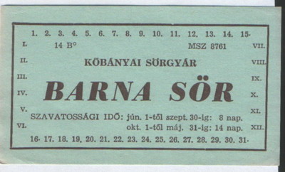 Barna sör cédula-1