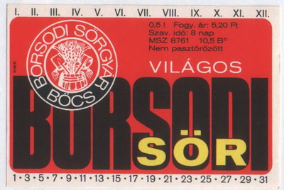 Borsodi világos sör 5,20 ft-2