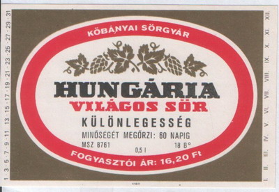 hungária világos sör