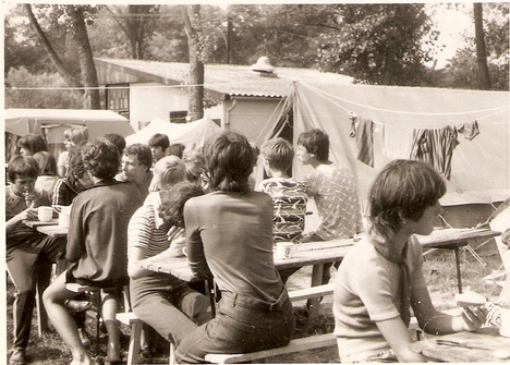 Balatonberény, nagymányoki tábor, 1970-es évek vége. /Kép: Gänszler Gáborné/