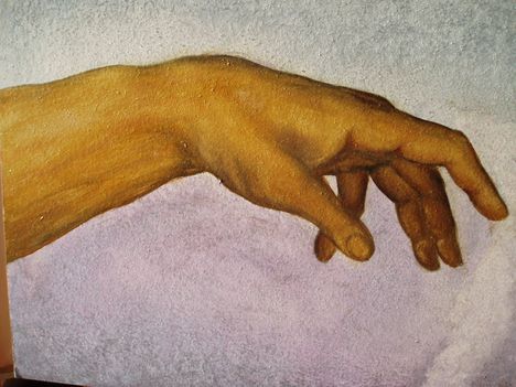 Michelangelo B.:Ádám keze-közeli kép-másolat