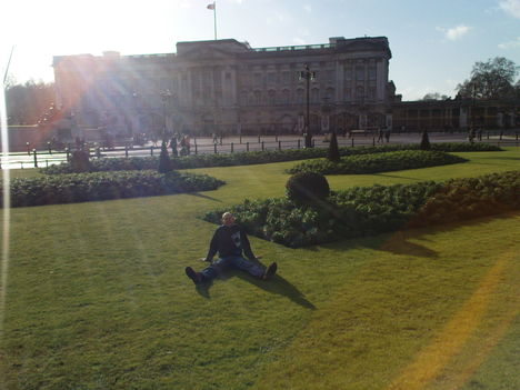 pihi a Buckingham Palace-nál