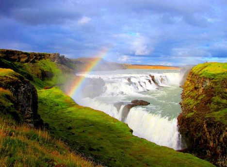Gullfossvízesés, izland