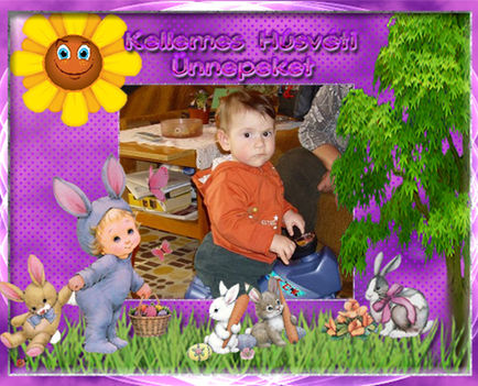 Húsvéti kép az unokámról