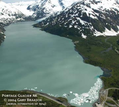 Portage gleccser, 2004