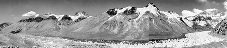 Rong Bu gleccser, Himalája, 1968