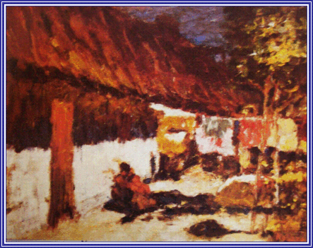 Koszta József - Ruhaszárítás (50x80 cm.)