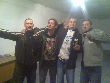 Robi, Gyuri, én és Balázs