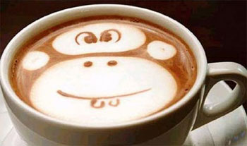 Monkey-Latte-Art