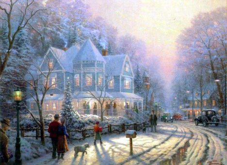 a_holiday_gathering_thomas_kinkade