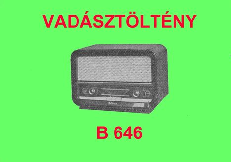 B 646 VADÁSZTÖLTÉNY