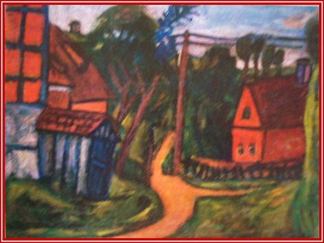 Czóbel Béla - Falu vége (89x96 cm.)