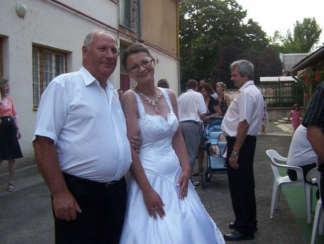 Papa és Viki, a menyasszony :)