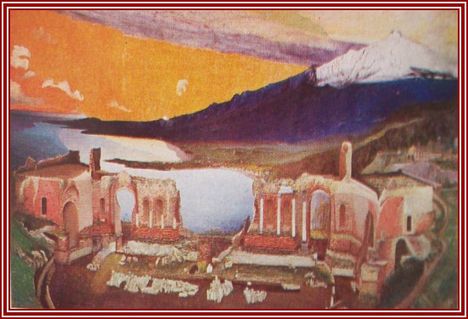 Csontváry Kosztka Tivadar - A taorminai színház romjai (302x570 cm.)