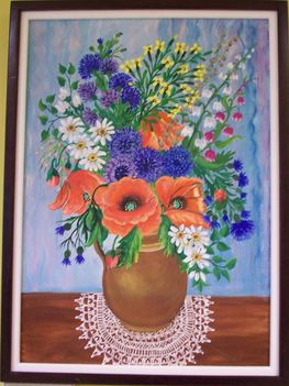Mándoki Halász Zsóka - Mezei csokor ( ~ 60x50 cm.)