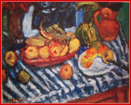 Czóbel Béla - Gyümölcs csendélet (64x80 cm.)