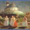 Gyertyányi Németh Gyula - Templomból jövet (60x80 cm.)
