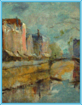 Góth Móric - Szajna part (30x23 cm.)