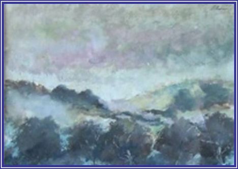 Schéner Mihály - Dombos táj (22x31 cm)