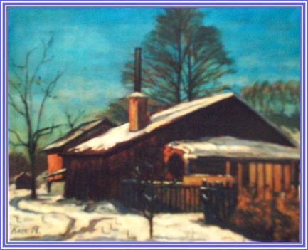 Katz Márton - Tél Nagybányán (41x51 cm.)