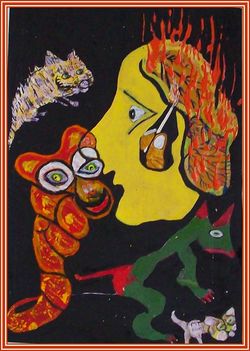 Molnár Tivadar - Lángész (40x29 cm.)