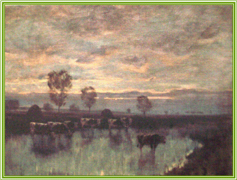 Olgyay Ferenc - Alkonyi táj (60x80 cm.)
