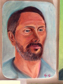 portrém Szálkán  festett, 3x45 perces