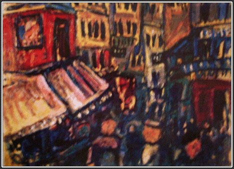 Czóbel Béla - Párizsi utca (74x90 cm.)