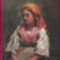 id. Vastagh György - Leány kendőben (32x28 cm.)