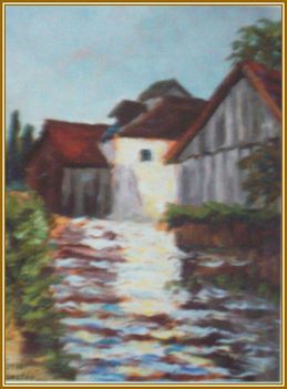 Hénel Gusztáv - Zúgó patak (40x30 cm.)