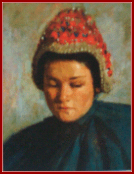 (Illencfalvi) Sárkány Gyula - Női portré (457x37 cm.)