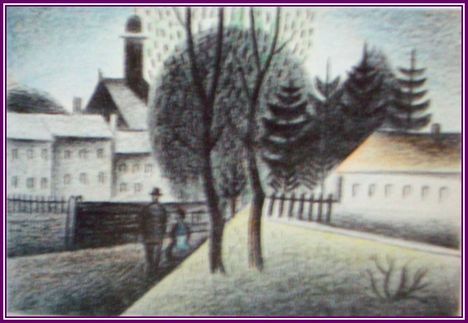 Kmetty János - Kisvárosi utca (24x35,5 cm.)