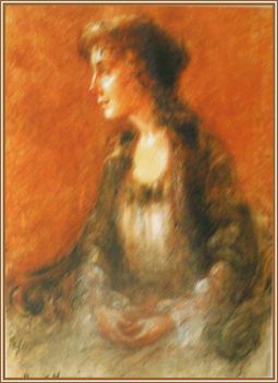 Bruck Hermina - Hölgy estélyiben (40x29 cm.)
