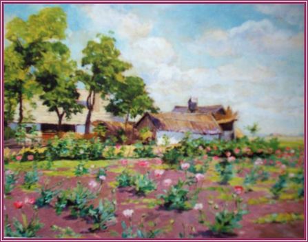Szilágyi Lajos - Tavaszi virágzás (58x68 cm.)