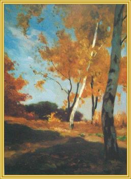 Edvi Illés Aladár - Őszi lombhullás előtt (29,5x22,5 cm.)