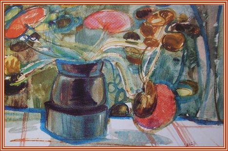Litkei József - Virág csendélet (38x58 cm.)