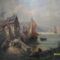 Normandia tengerpart  1800-as években    festmény