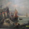 Normandia tengerpart  1800-as években   festmény