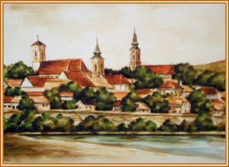 Szabó Norbert - Szentendre látképe (32,5x45,5 cm.)