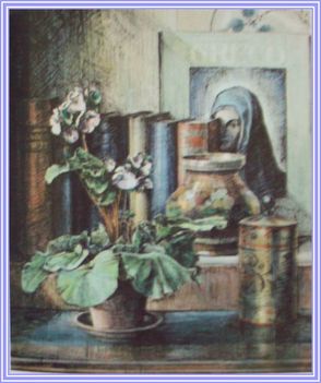 Czumpf Imre - Csendélet ciklámennel (47x39 cm.)