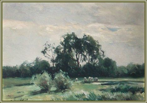 Edvi Illés Aladár - Alföldi táj (20,5x27,5 cm.)