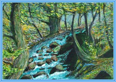 Molnár Tivadar - Mátrafüred, Bene  patak ( 22x32 cm.)