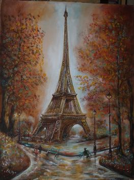 Párizs, Eiffel torony  43 x 52 olaj, vászon 
